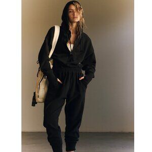 Free People Training Day Jumpsuit in Black NEW